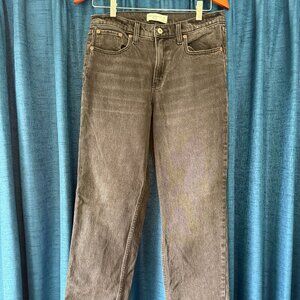 Abercrombie Black Jeans Straight Mid Rise 6L